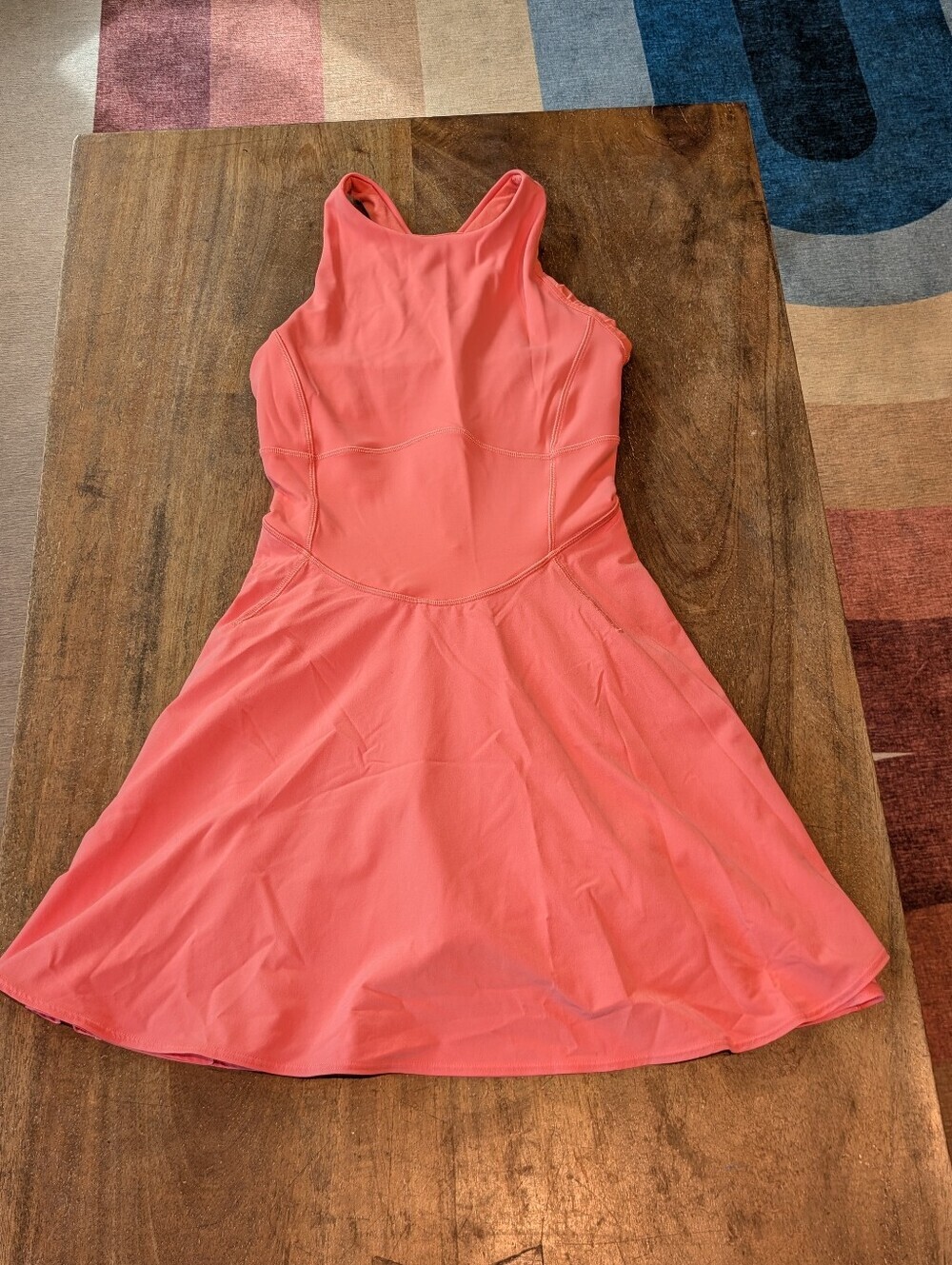 Lululemon Court Crush Dress Raspberry Cream Size 4 - Picture 2 of 6